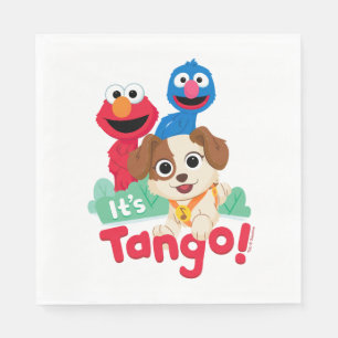 Serviette En Papier Rue Sésame   C'est Tango avec Elmo & Grover