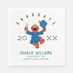 Serviette En Papier Rue Sésame   Elmo Preschool Graduate