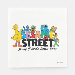 Serviette En Papier Rue Sésame   Furry Friends depuis 1969