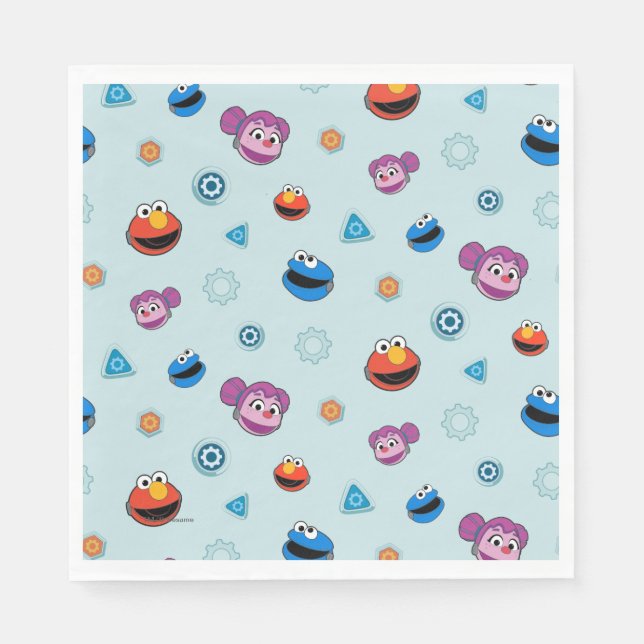Serviette En Papier Rue Sésame | Méca Builders Face Motif (Devant)