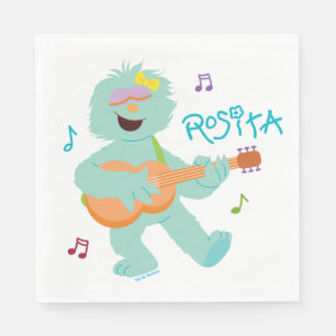 Serviette En Papier Rue Sésame Rosita Jouer de la guitare