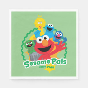 Serviette En Papier Rue Sésame   Sesame Pals depuis 1969