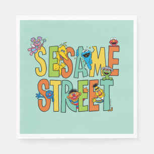 Serviette En Papier Rue Sésame   Sesame Street Type Pals