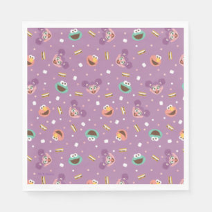 Serviette En Papier Rue Sésame   S'mores Motif