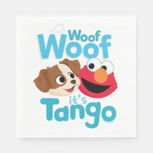 Serviette En Papier Rue Sésame Woof Woof It's Tango & Elmo