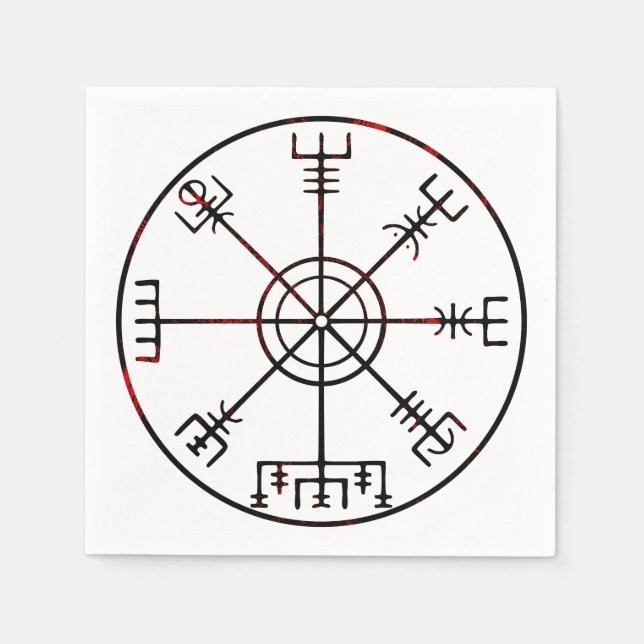 Serviette En Papier Runes de protection végétarienne islandaises (Devant)