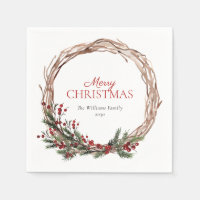 Russe chaud rouge hiver Wreath Joyeux Noël