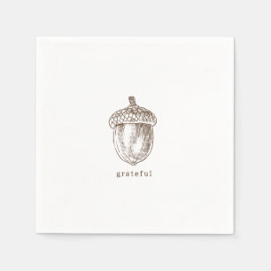 Serviette En Papier Russe minimaliste Thanksgiving Brown