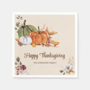 Serviette En Papier Russe Thanksgiving Friendsgiving fête d'automne