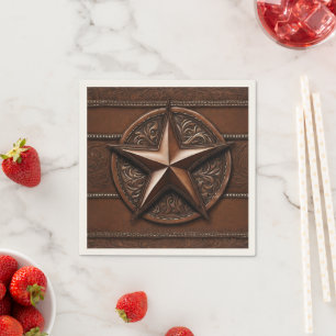 Serviette En Papier Russe Western Pays Cowboy Texas Lone Star