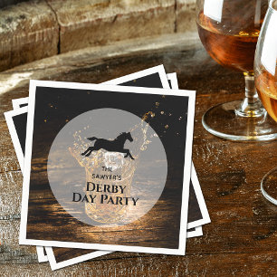 Serviette En Papier Rustic Bourbon Derby Horse Racing
