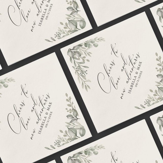 Serviette En Papier Rustic Chic Muted Green New Adventures Paper (Créateur téléchargé)