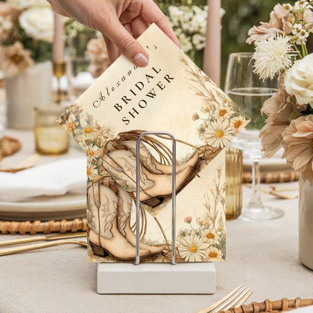 Serviette En Papier Rustic Cowgirl Daisy Bridal Shower (Créateur téléchargé)