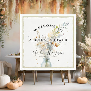 Serviette En Papier Rustic Fall Floral Fleurs sauvages Fête des mariée