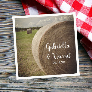 Serviette En Papier Rustic Hay Bales Mariage de Ranch