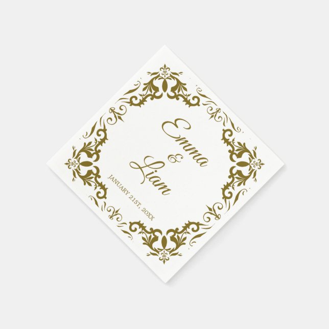 Serviette En Papier Rustic Mexican Wedding Napkins (Coin)