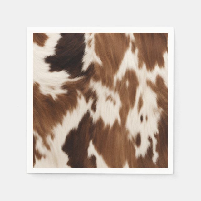 Serviette En Papier Rustic Ranch Farm Vache Cacher Pays Western Party (Devant)