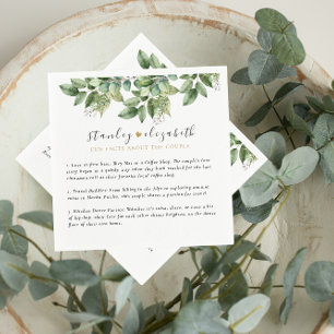 Serviette En Papier Rustique Botanique Vert & Or Mariage Foliage