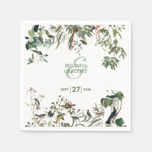 Serviette En Papier Rustique Eucalyptus Feuille Vintage Mariage de ver