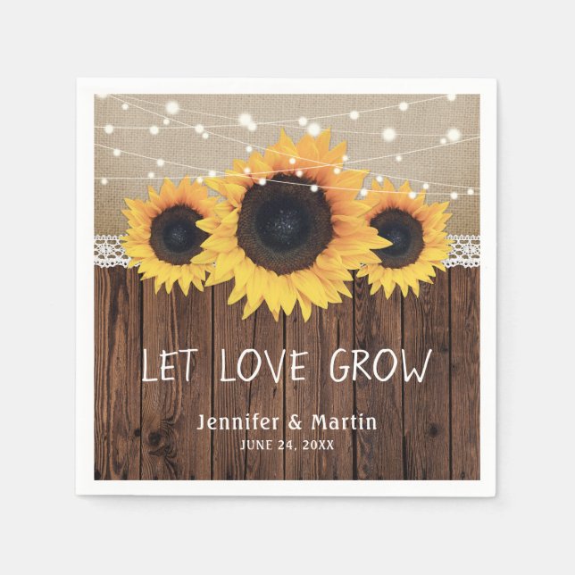 Serviette En Papier Rustique Pays Bois Burlap Dentelle Mariage de tour (Devant)