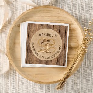 Serviette En Papier Rustique western cowboy vous êtes recherché