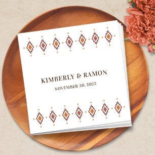 Serviette En Papier Rustique Western Mariage Cocktail Napkin