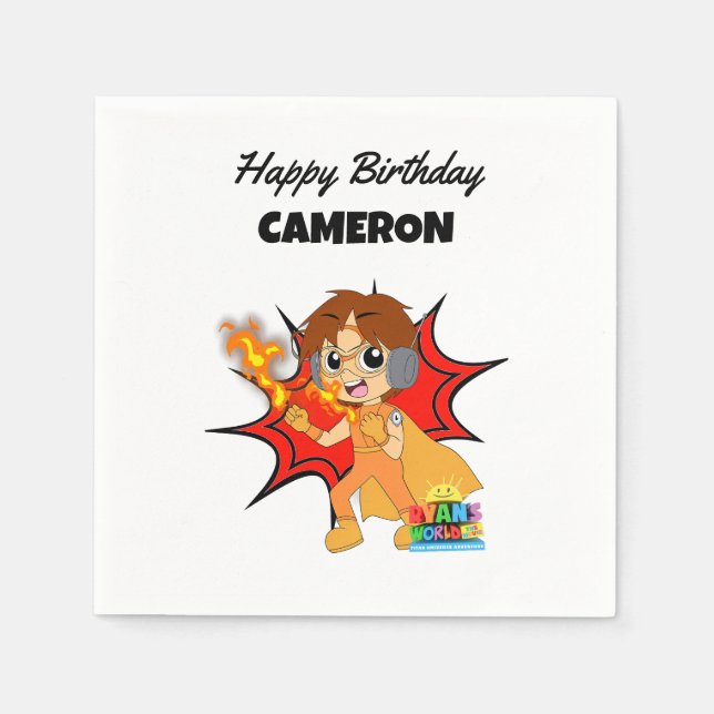 Serviette En Papier Ryan's World Birthday (Devant)