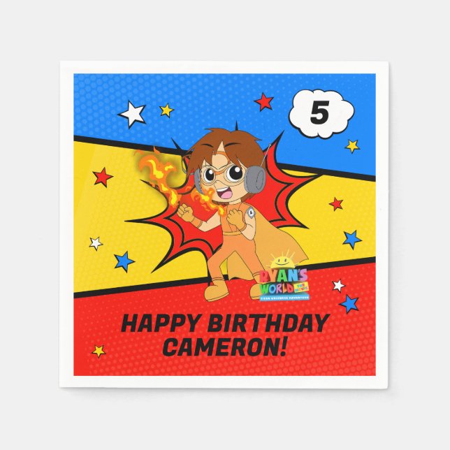 Serviette En Papier Ryan's World Birthday (Devant)