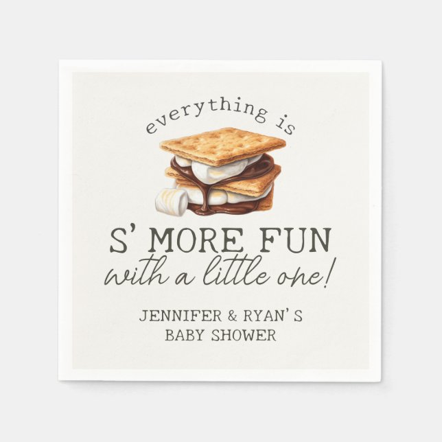 Serviette En Papier S’mores Fall Bonfire Outdoor Baby Shower (Devant)