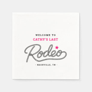 Serviette En Papier Sa dernière fête de bachelorette de Rodéo