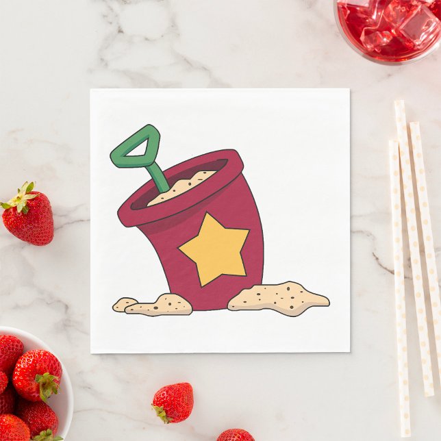 Serviette En Papier Sable rouge avec étoile et lunette (Créateur téléchargé)