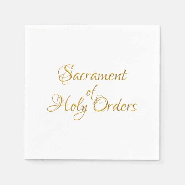 Serviette En Papier Sacrament des Ordres Saints, 3D Look (Devant)