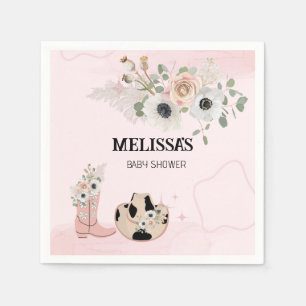 Serviette En Papier Saddup Moderne Western Cowgirl Custom