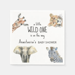 Serviette En Papier Safari Animaux Sauvages Baby Shower