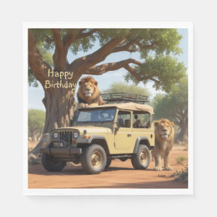 Serviette En Papier Safari Anniversaire