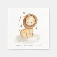 Safari Aquarelle Lion Prince Anniversaire de enfan