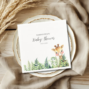 Serviette En Papier Safari Bébé Sauvageonne Fête Prénatale