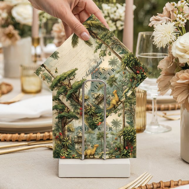 Serviette En Papier Safari Dino Baby Shower (Créateur téléchargé)