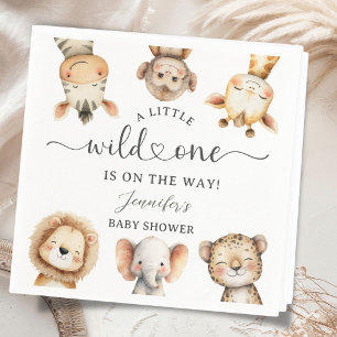 Serviette En Papier Safari d'un petit sauvageon Fête prénatale