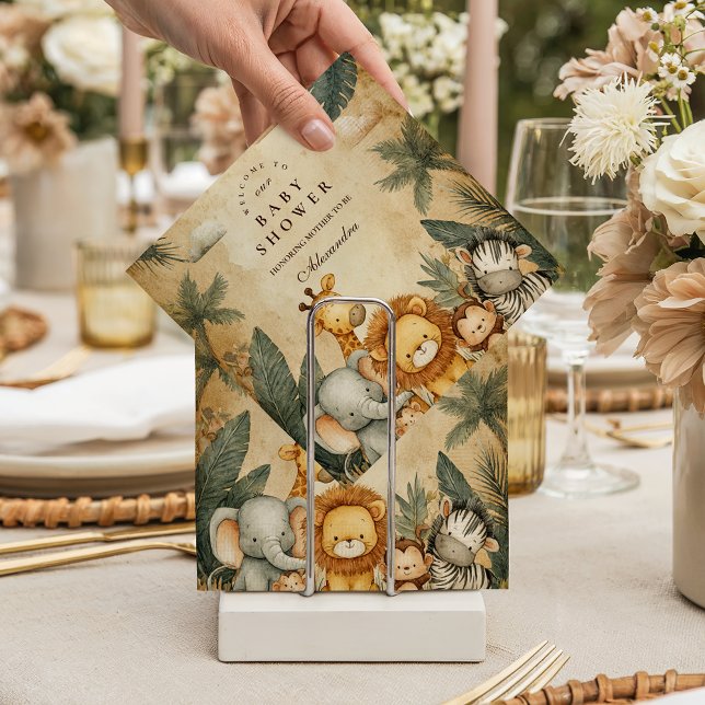 Serviette En Papier Safari Forest Creatures Baby Shower (Créateur téléchargé)