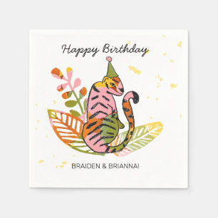 Serviette En Papier Safari Party Animal Main Drag Kids Joint Anniversa