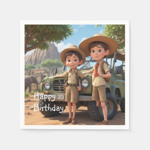 Serviette En Papier Safari pour enfants