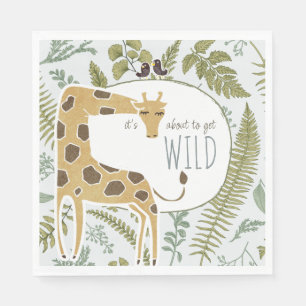 Serviette En Papier Safari sauvage Jungle Animaux Baby shower botaniqu