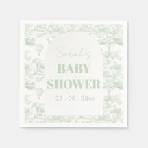 Safari vert Toile D Jouy Jungle Baby shower à thèm