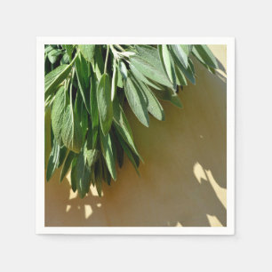 Serviette En Papier Sage frais coupé