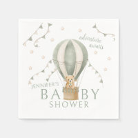 Sage Green Adventure Teddy Bear Bébé Garçon Douche