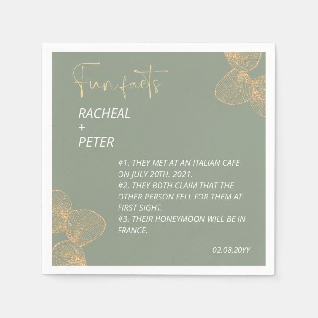 Serviette En Papier Sage Green Moderne Minimaliste Fun Fun Fun Fun Mar (Devant)