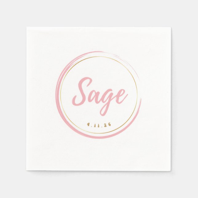 Serviette En Papier Sage Napkins 1 (Devant)