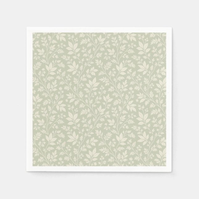 Serviette En Papier Sage Paper Napkins  (Devant)