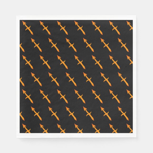 Serviette En Papier Sagittaire d'or Zodiac Astrologie Signal personnal (Devant)